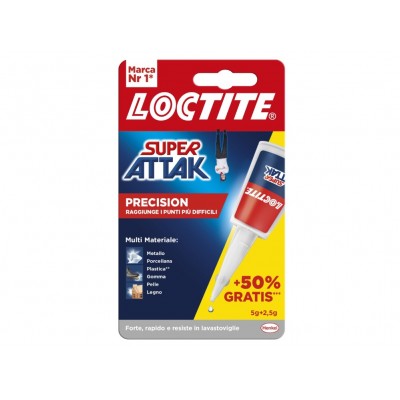 Colla Super Attak Precision Flacone 5 + 2.5 gr Loctite