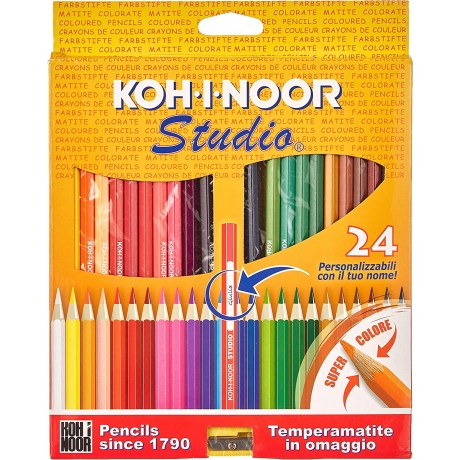 Pastelli Colorati Koh-I-Noor Studio mina 2.9 mm Confezione da 24 Pastelli