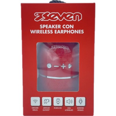Cassa Bluetooth Speaker con Auricolari Wireless Seven® -...