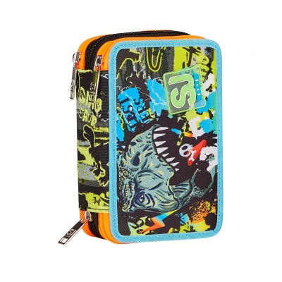 Astuccio Scuola Attrezzato 3 Zip Sj Gang Seven® - Rexme