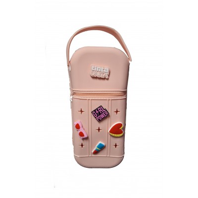 Astuccio Verticale in Silicone con 5 Pins Tinta Unita...