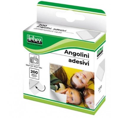 Angoli Adesivi per Fotografie conf. 200 pezzi Lebez