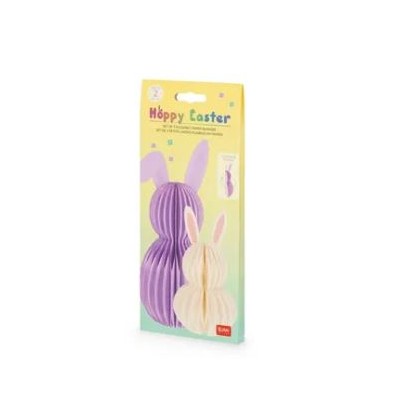 Set di Due Coniglietti Pieghevoli in Carta - Hoppy Easter...