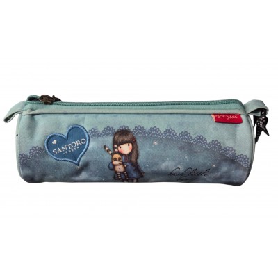 Astuccio Rotondo 1 Cerniera Azzurro SANTORO