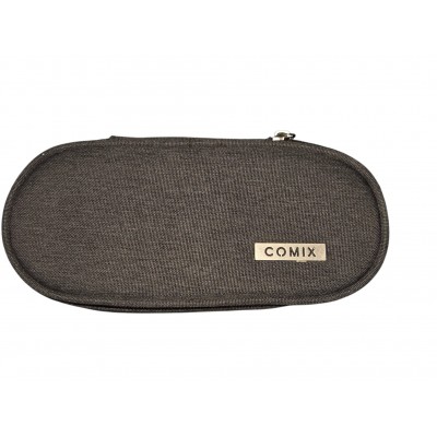 Astuccio Ovale Organizzato 1 Cerniera COMIX - Grigio