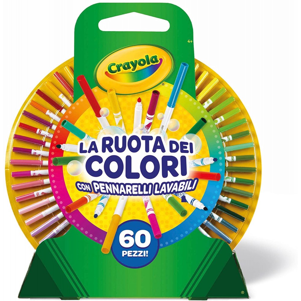 Pennarelli Lavabili Crayola La Ruota dei Colori 60 pz