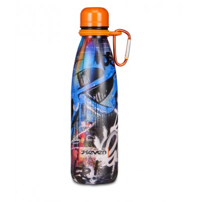 Borraccia Termica 500 ml. C/Moschettone Maschile SEVEN