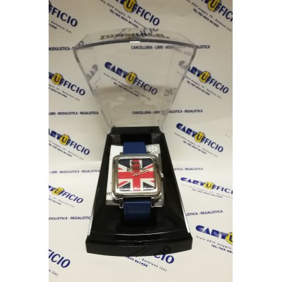 Orologio da Polso Lonsdale Union Jack Cinturino Ecopelle Blu